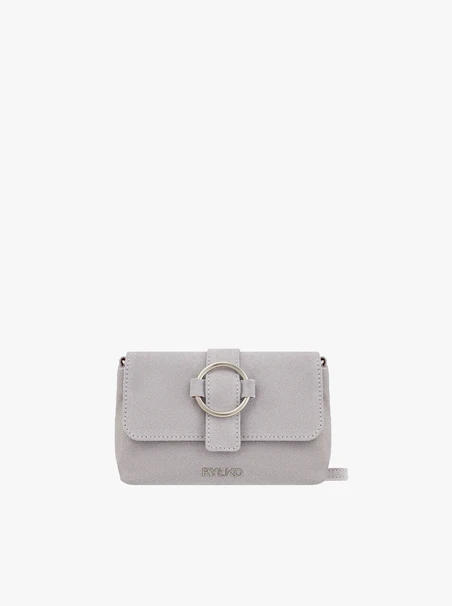 Hellviolette Handtasche mit großer Schnalle