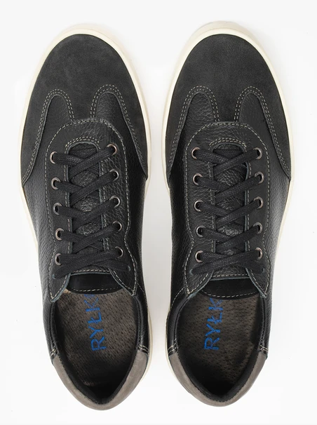 Schwarze Schnürhalbschuhe für Männer