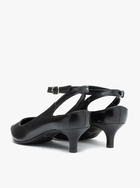 Schwarze Entenschwanz-Pumps
