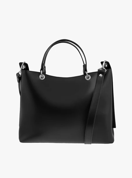 Schwarze große A4-Handtasche
