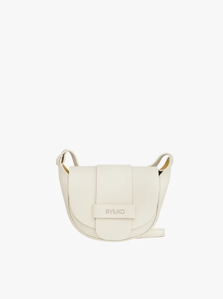 Weiße Handtasche mit Magnetverschluss