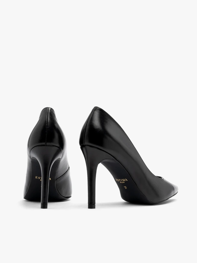Schwarze hohe Stiletto-Pumps