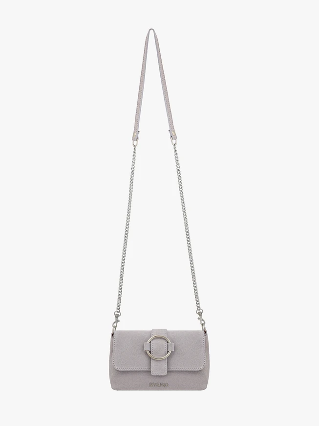 Hellviolette Handtasche mit großer Schnalle