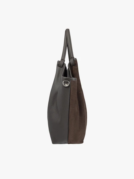 Braune geräumige Shopper-Tasche