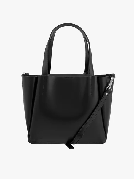 Schwarze große A4-Handtasche