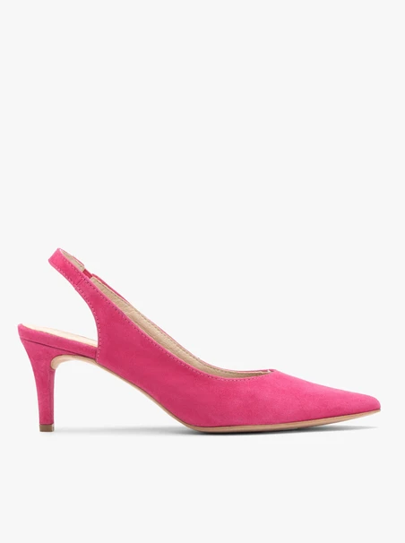 Fuchsiafarbene Slingback-Pumps