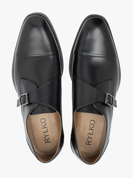 Schwarze Premium-Monks mit Schnalle