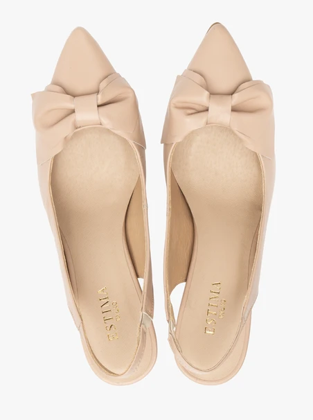 Slingback-Pumps mit Schleife