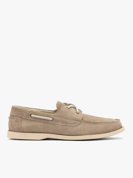 Beigefarbene Schnürhalbschuhe