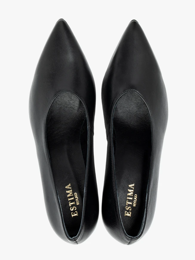 Schwarze integrierte Stiletto-Pumps