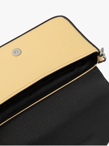 Leuchtend gelbe Clutch-Tasche mit Kette
