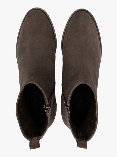 Braune isolierte Velourslederstiefel