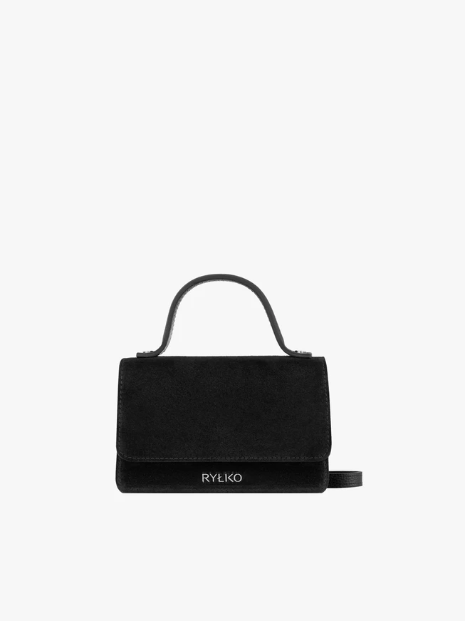 Schwarze elegante Handtasche mit Kette