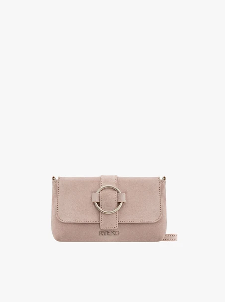 Hellrosa Handtasche mit großer Schnalle