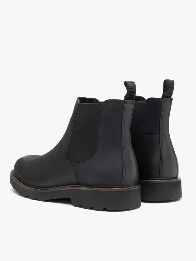 Schwarze Nubukleder-Pantoffeln