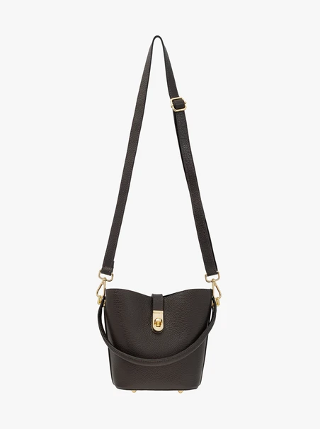 Kleine braune Lederhandtasche