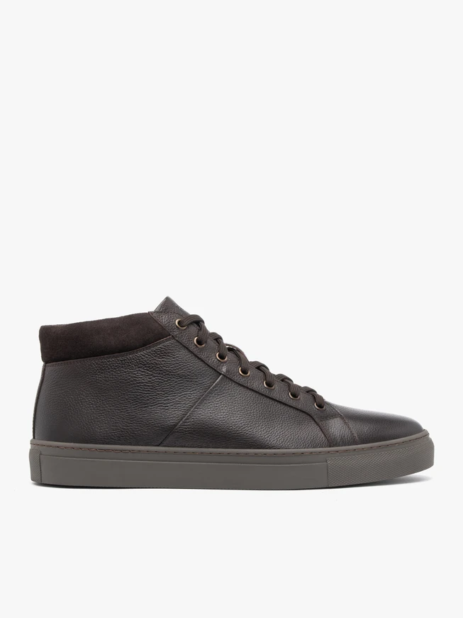 Dunkelbraune Lederstiefel