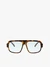 Unisex-Brille mit Gestell mit Leopardenmuster