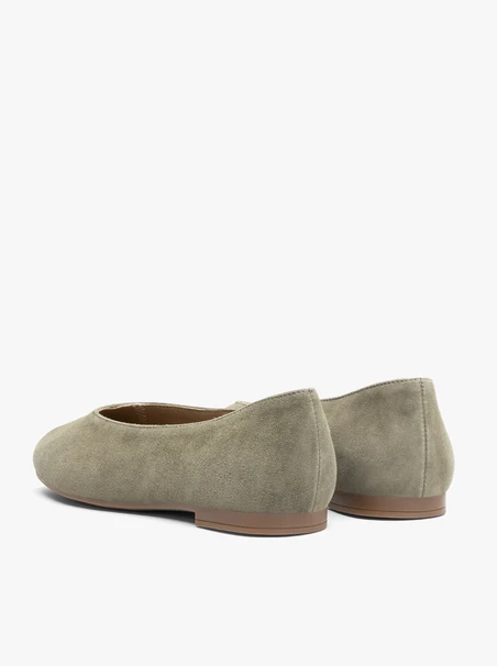 Olivefarbene Ballerinas