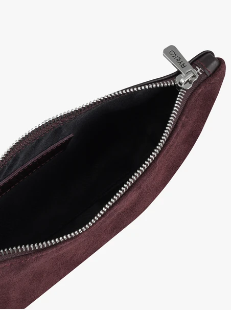 Burgunderrote Handtasche mit Kette