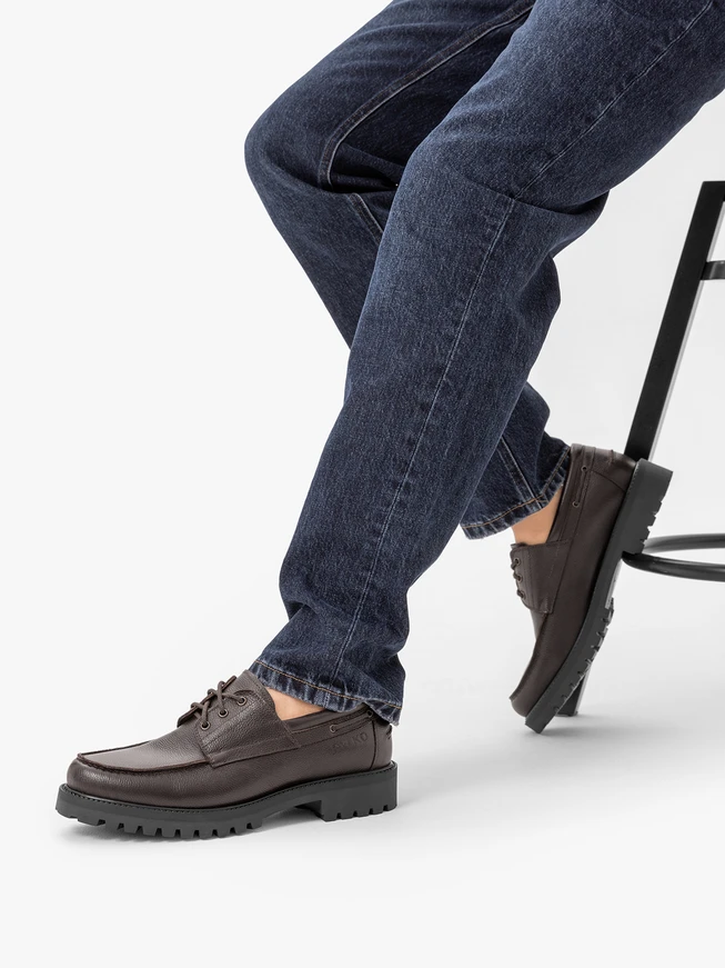 Dunkelbraune Boat-Shoes