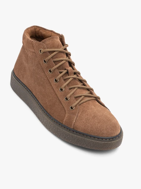 Braune Velourslederstiefel