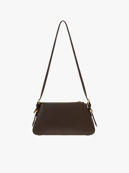 Kleine braune Lederhandtasche