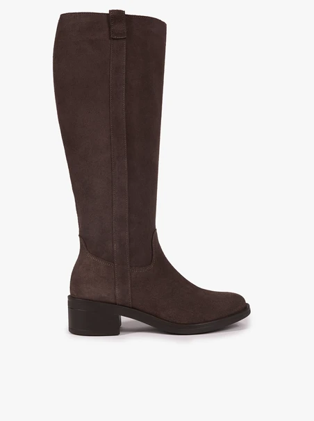 Braune Velourslederstiefel