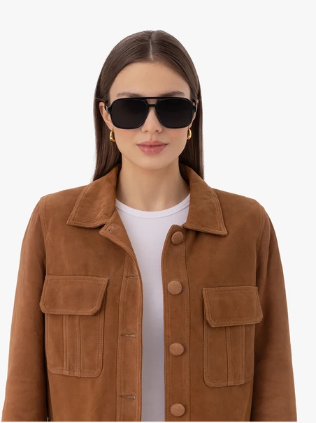 Unisex-Sonnenbrille schwarz mit Polarisation