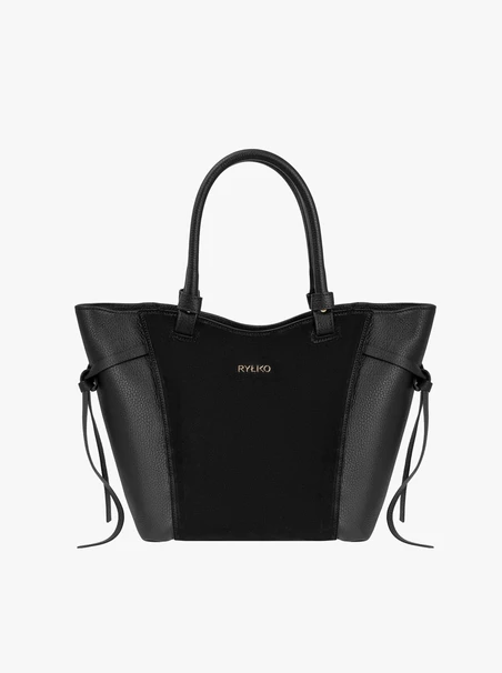 Schwarze Handtasche in einer einzigartigen Form
