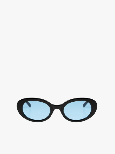 Ovale Sonnenbrille mit blauen Gläsern