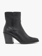 Schwarze Stöckelschuhe aus Leder