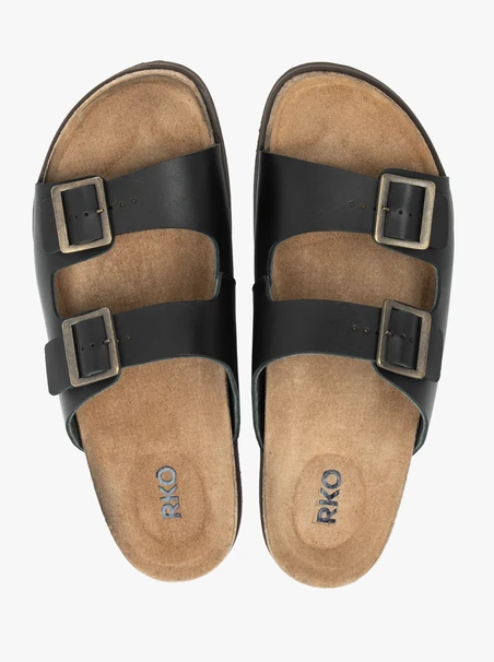 Schwarze Flip-Flops mit zwei Riemen