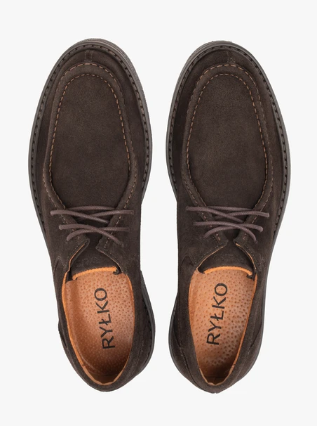 Braune lässige Velourslederhalbschuhe