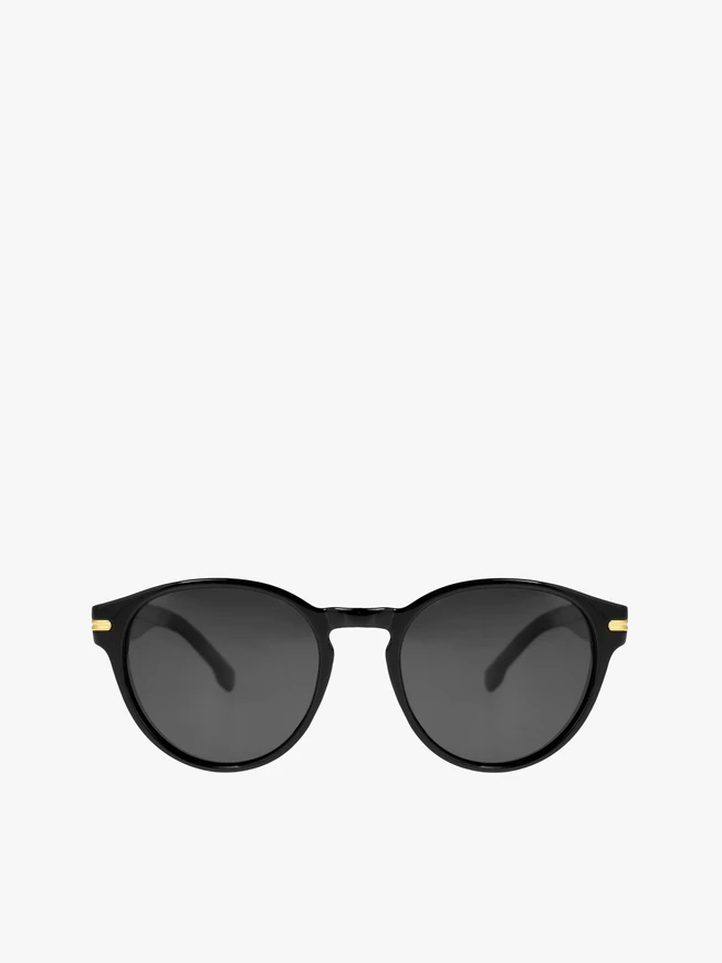 Runde schwarze Sonnenbrille