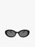 Ovale schwarze Sonnenbrille