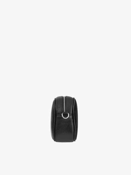 Handtasche aus schwarzem Leder und Velours