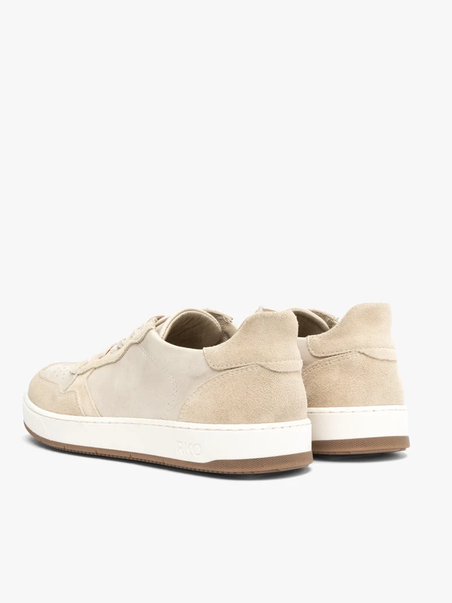 Cremefarbene sportliche Halbschuhe