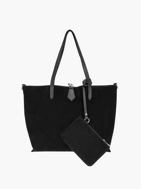 Schwarze große A4-Handtasche