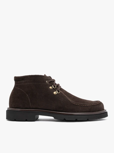 Braune Veloursstiefel