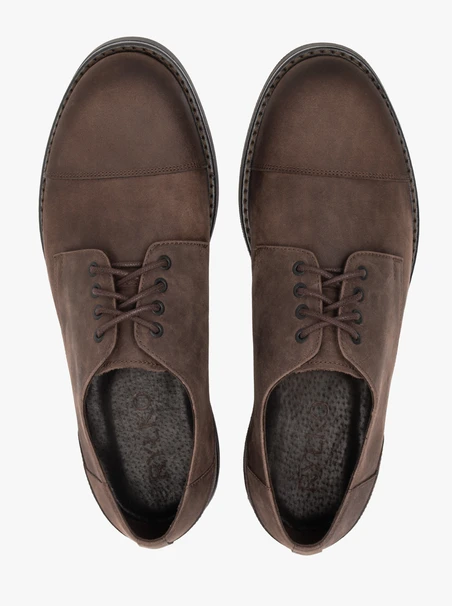 Braune Lederhalbschuhe