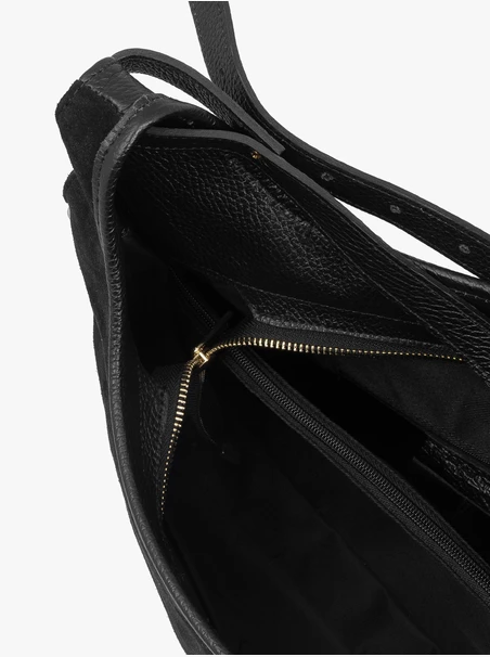 Schwarze große A4-Handtasche