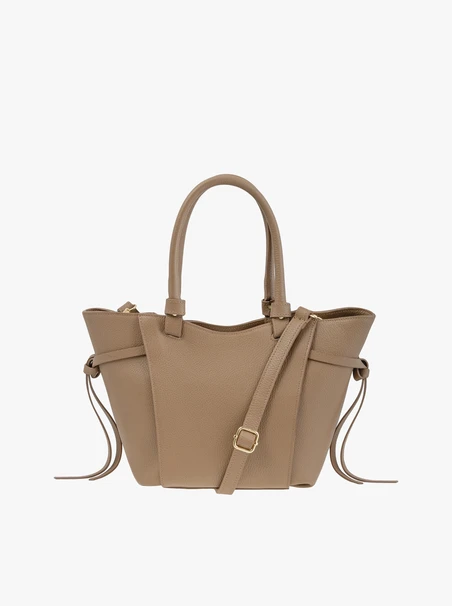 Beige mittelgroße Handtasche