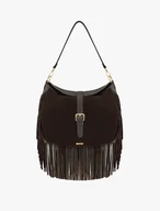 Braune Handtasche mit Fransen