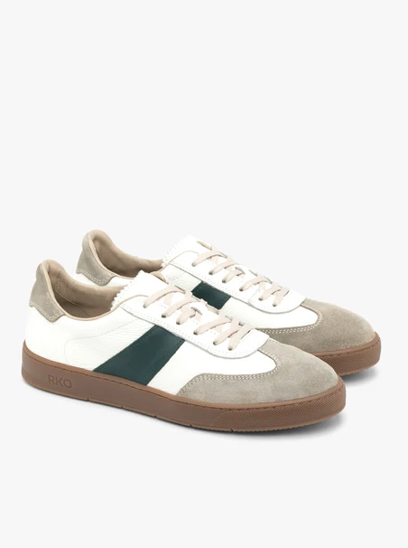 Cremefarbene sportliche Halbschuhe