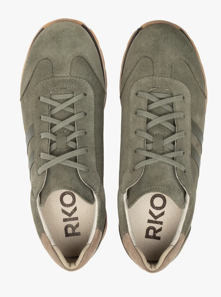 Olivgraue Turnschuhe zum Schnüren