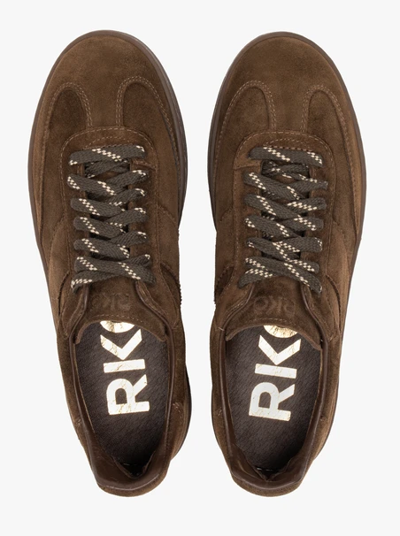 Braune Veloursleder-Sporthalbschuhe