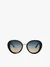 Runde schwarze Sonnenbrille
