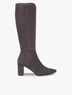 Dunkelgraue Stiefel mit hohem Schaft