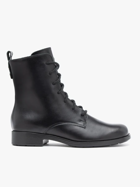 Schwarze Lederstiefel